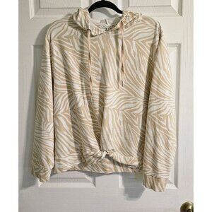 C&C California XL Soft Hooded Pullover Twist front Aniimal Print